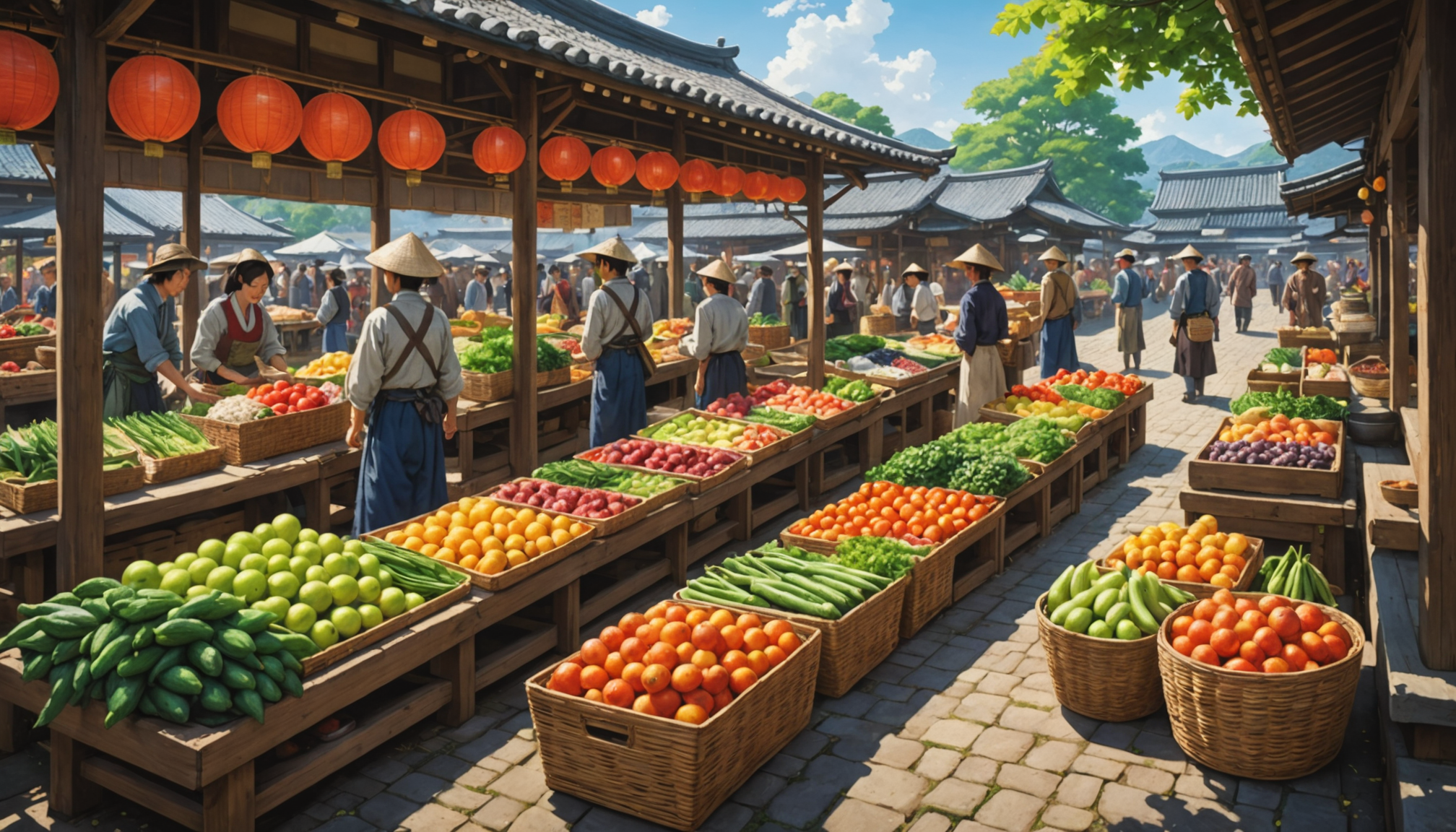 découvrez les fiefs ruraux du japon et leurs marchés paysans authentiques, avec des paniers gourmands pour savourer les spécialités locales.