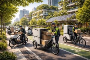 optimisez la logistique du dernier kilomètre en milieu urbain grâce aux vélos cargo et aux solutions écoresponsables, alliant efficacité et respect de l'environnement.