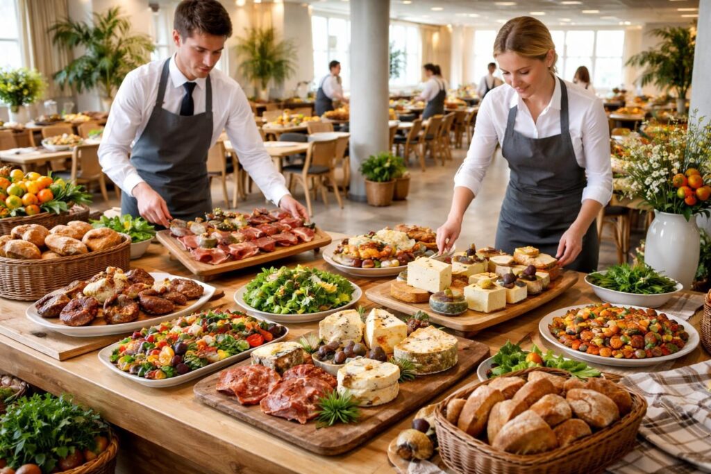 découvrez nos services de restauration collective et traiteur, spécialisés pour les restaurants d'entreprise, avec des produits du terroir frais et de qualité.